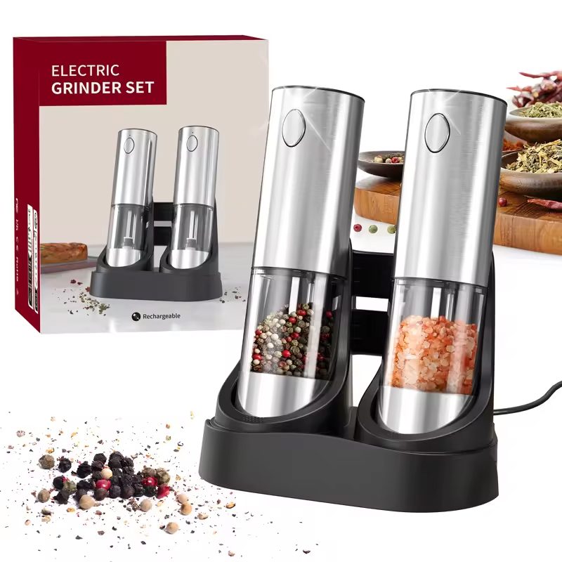 Kitchen Gadgets Design - 1/2PCS Electric Salt And Pepper Grinder
