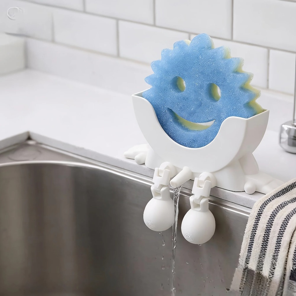 Kitchen Gadgets Organizer - Drainable Soap & Sponge Holder 2-in-1