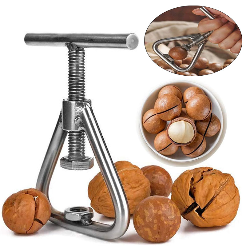 Kitchen Gadgets Everyone Needs - Stainless Steel Manual Nut Opener Cracker