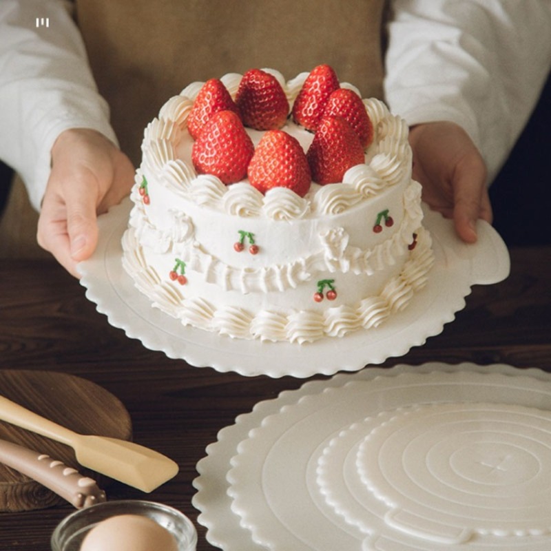 Reusable Plastic Round Cake Tr - Kitchen Gadgets Home Party บทวิจารณ์และราคา