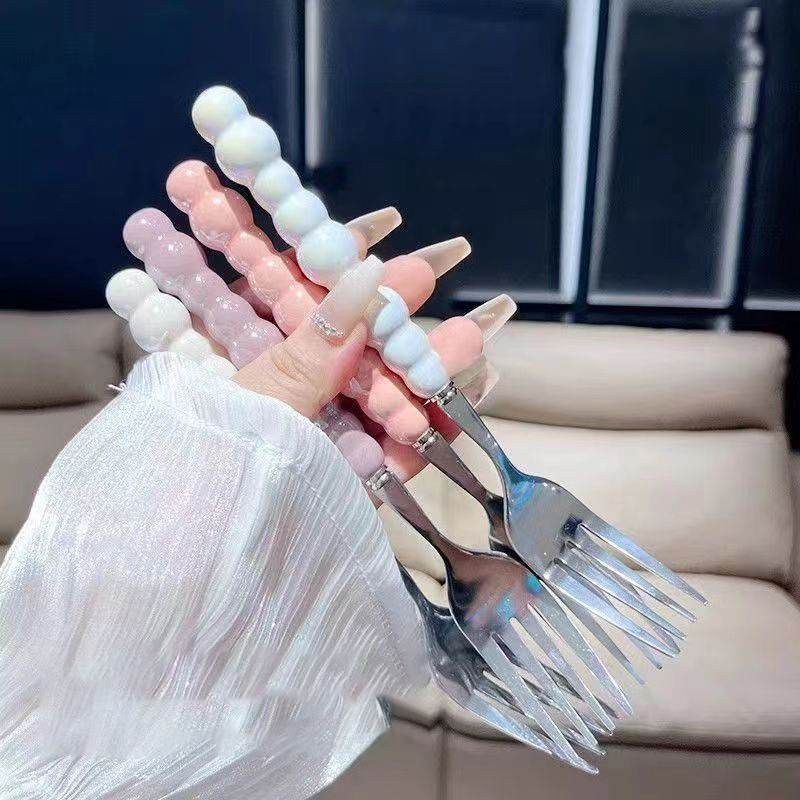 Pearl Handle Fork For Dessert  - Kitchen Gadgets Pasta บทวิจารณ์และราคา