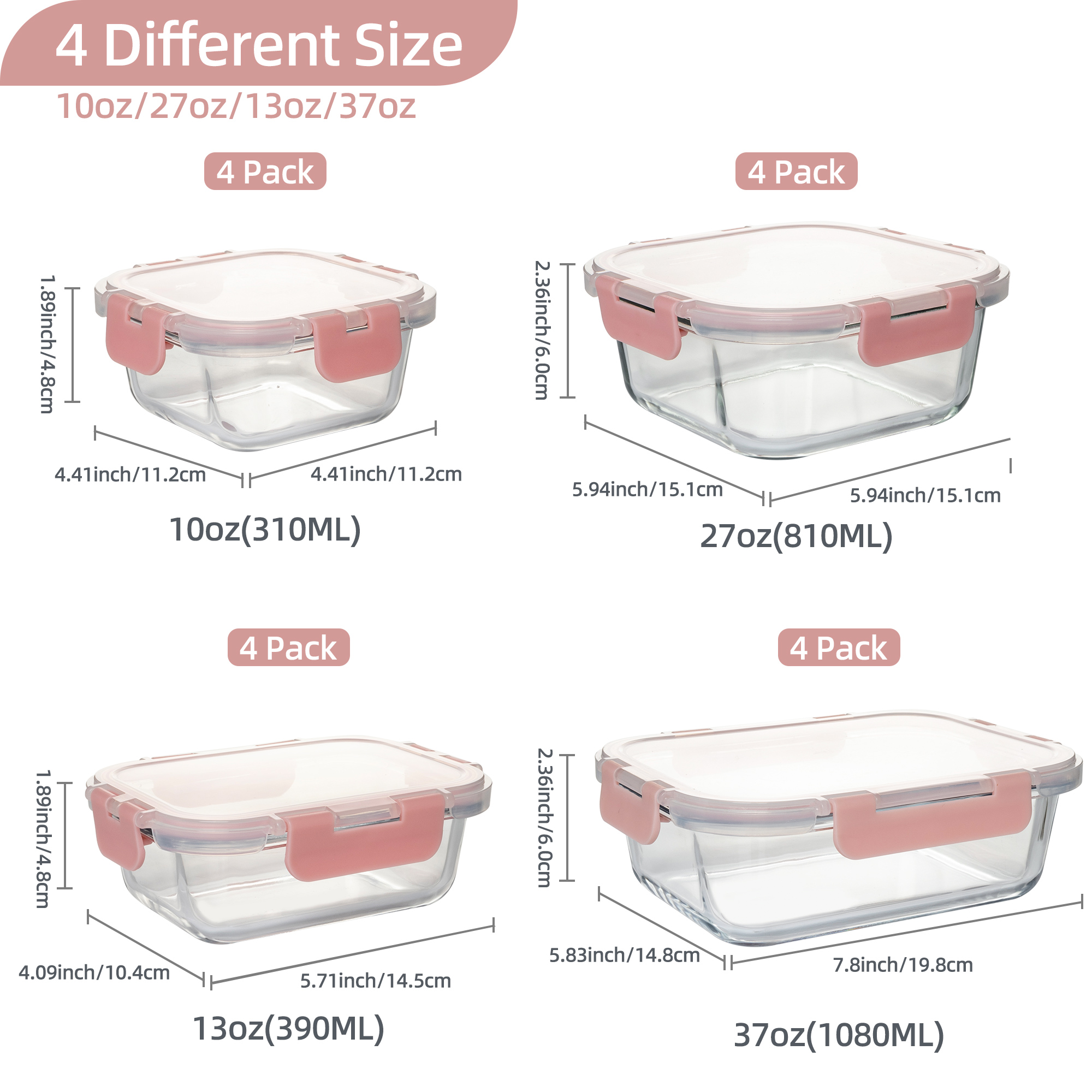 16-Piece Glass Food Storage Co - Kitchen Gadgets Organizer บทวิจารณ์และราคา