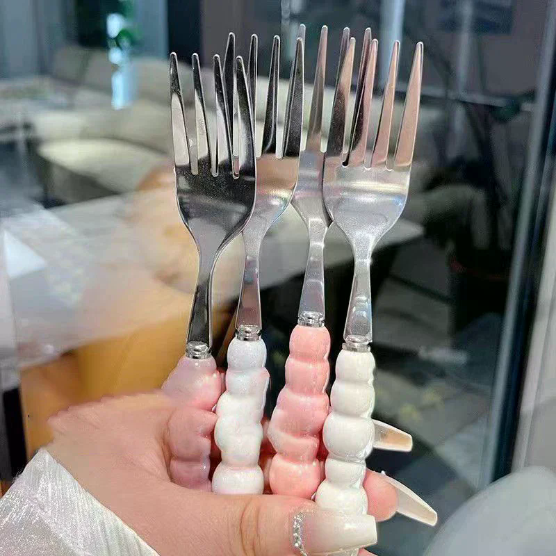 Pearl Handle Fork For Dessert  - Kitchen Gadgets Pasta บทวิจารณ์และราคา
