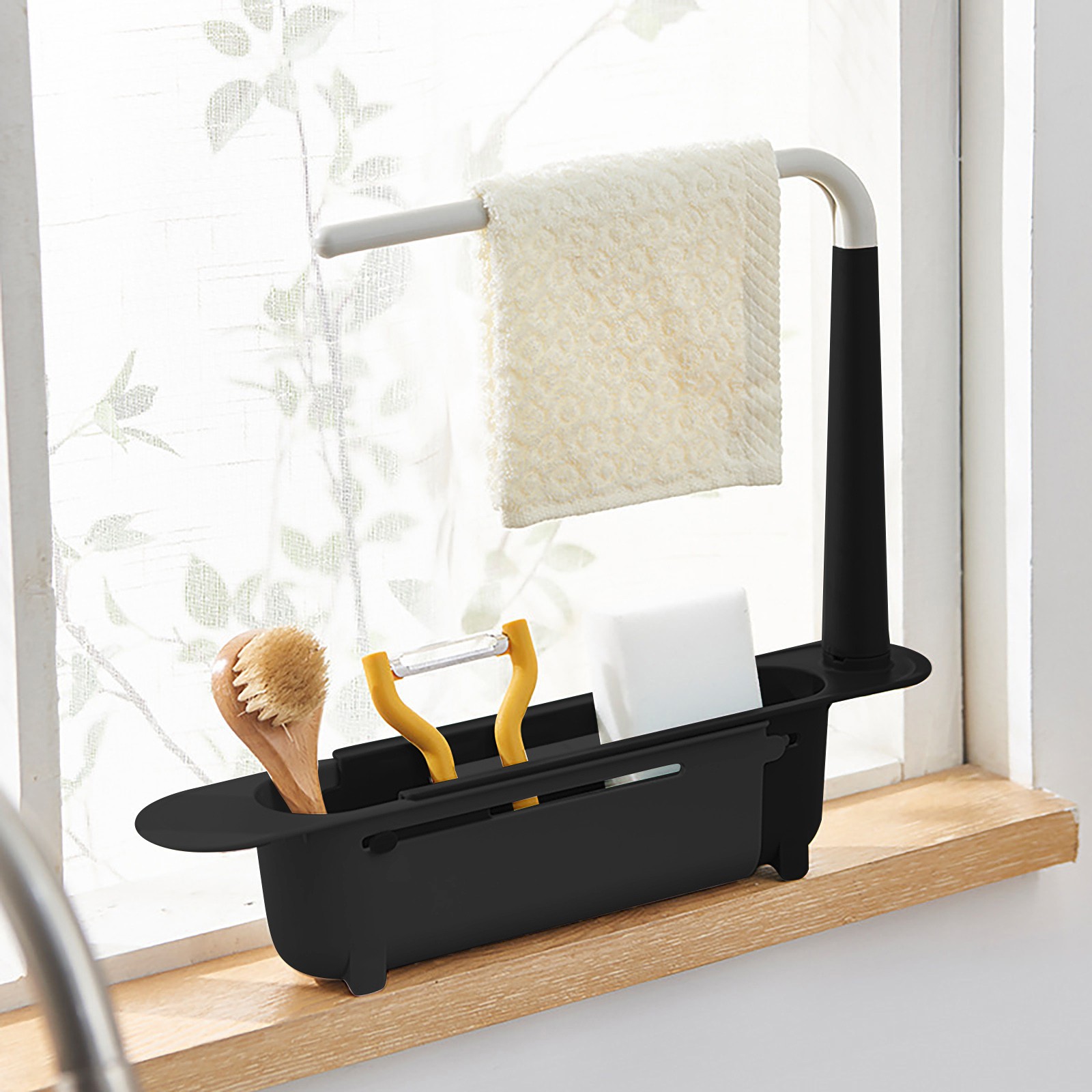 elescopic Sink Shelf Drainer R - Kitchen Gadgets Holder บทวิจารณ์และราคา