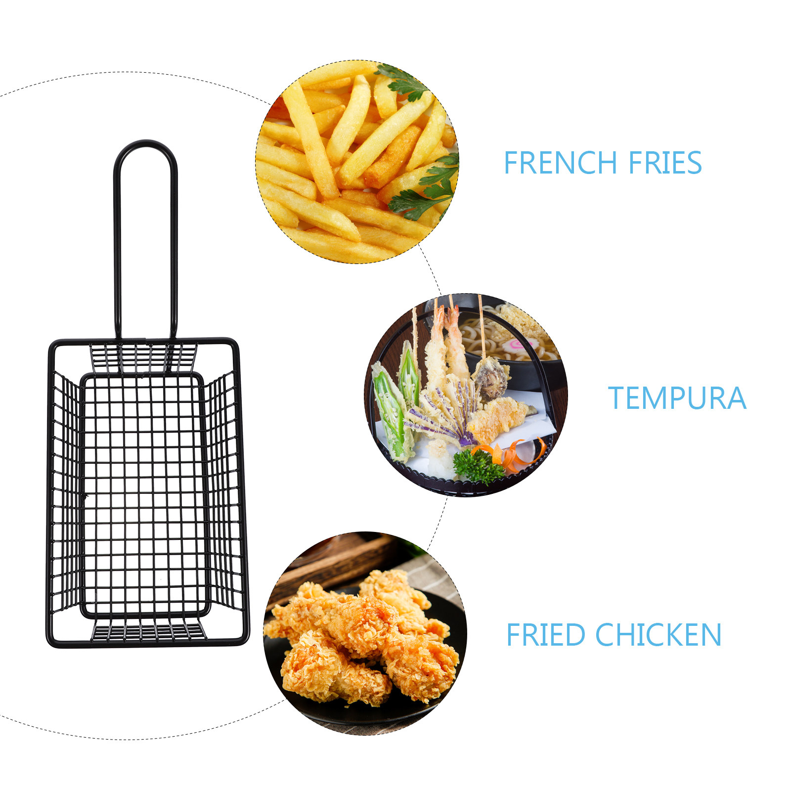 French Fries Basket Iron Snack - Kitchen Gadgets Home Party บทวิจารณ์และราคา