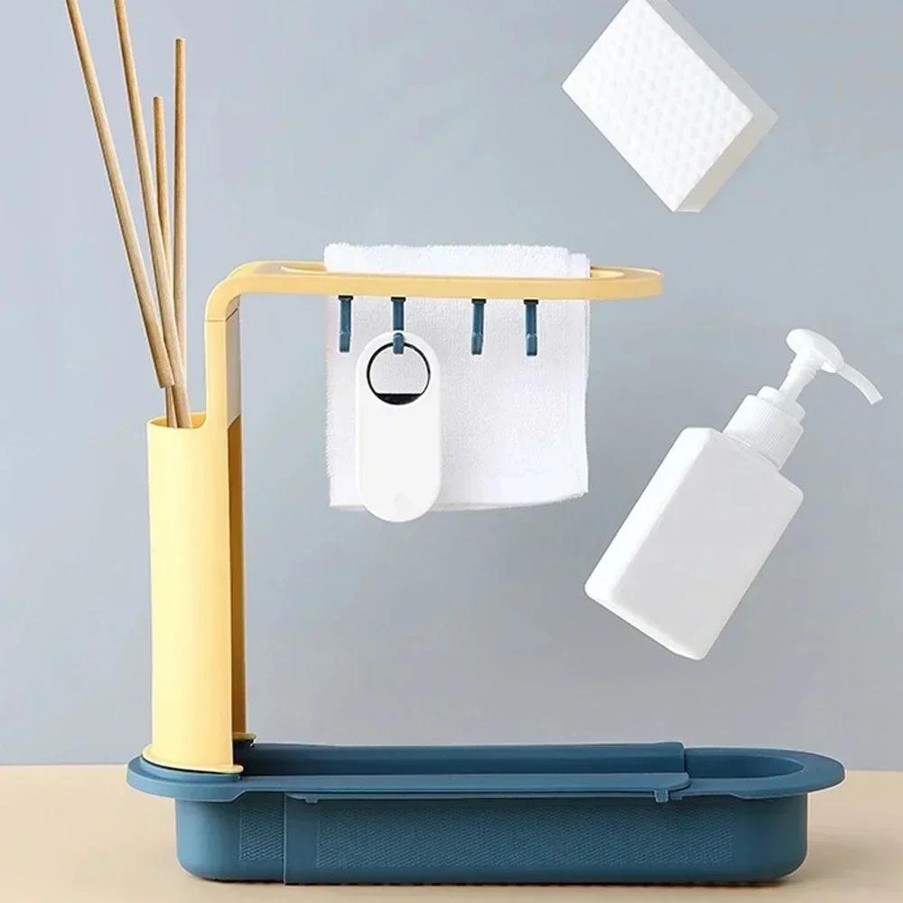 Telescopic Sink Storage Rack M - Kitchen Gadgets Holder บทวิจารณ์และราคา