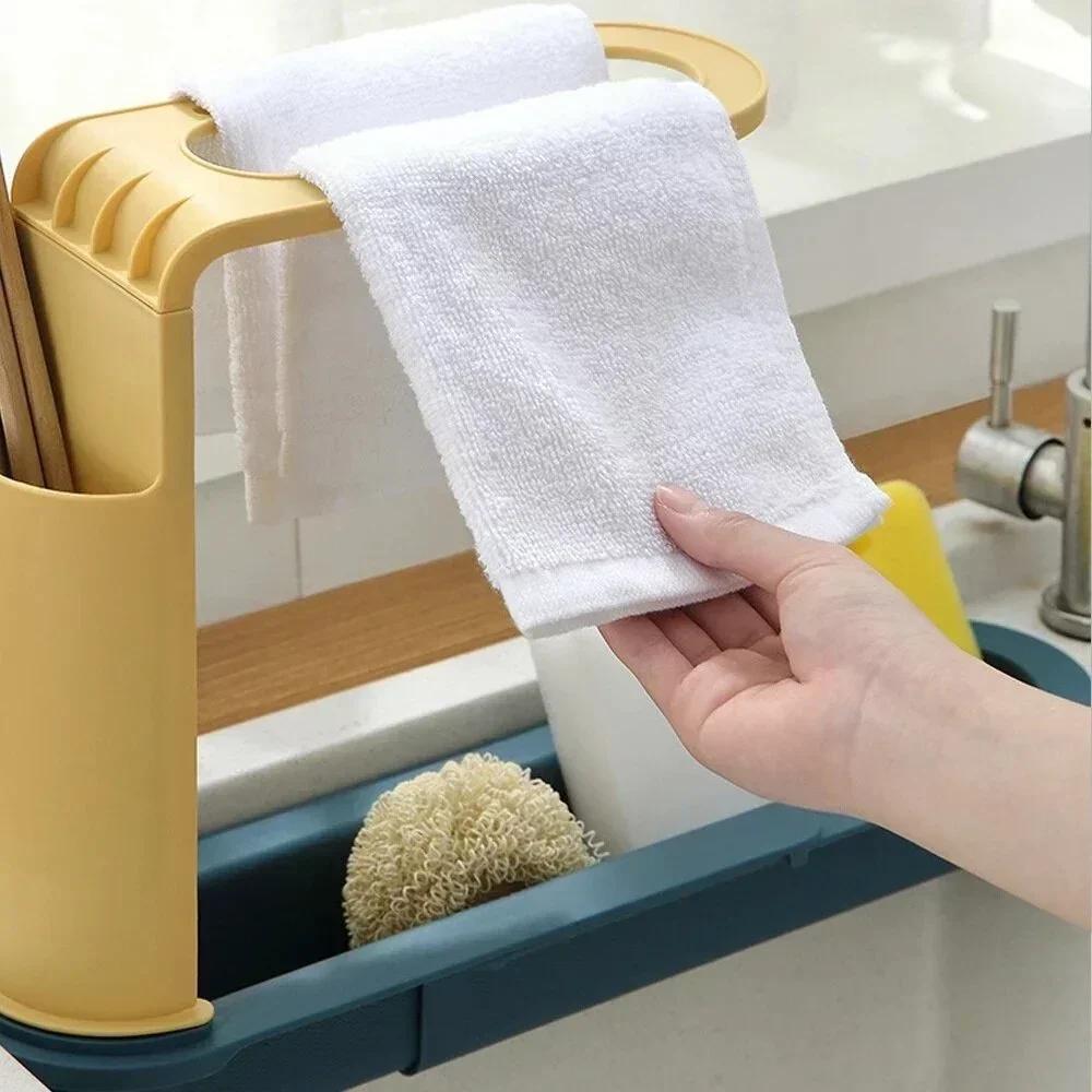 Telescopic Sink Storage Rack M - Kitchen Gadgets Holder บทวิจารณ์และราคา