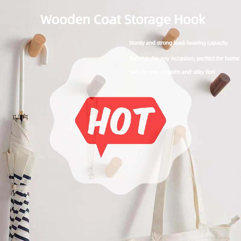 Wall Hanger Wood Hook Beech Ho - Kitchen Gadgets Holder บทวิจารณ์และราคา