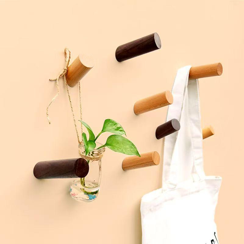 Wall Hanger Wood Hook Beech Ho - Kitchen Gadgets Holder บทวิจารณ์และราคา