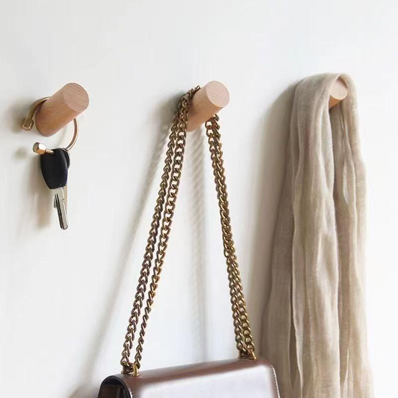Wall Hanger Wood Hook Beech Ho - Kitchen Gadgets Holder บทวิจารณ์และราคา
