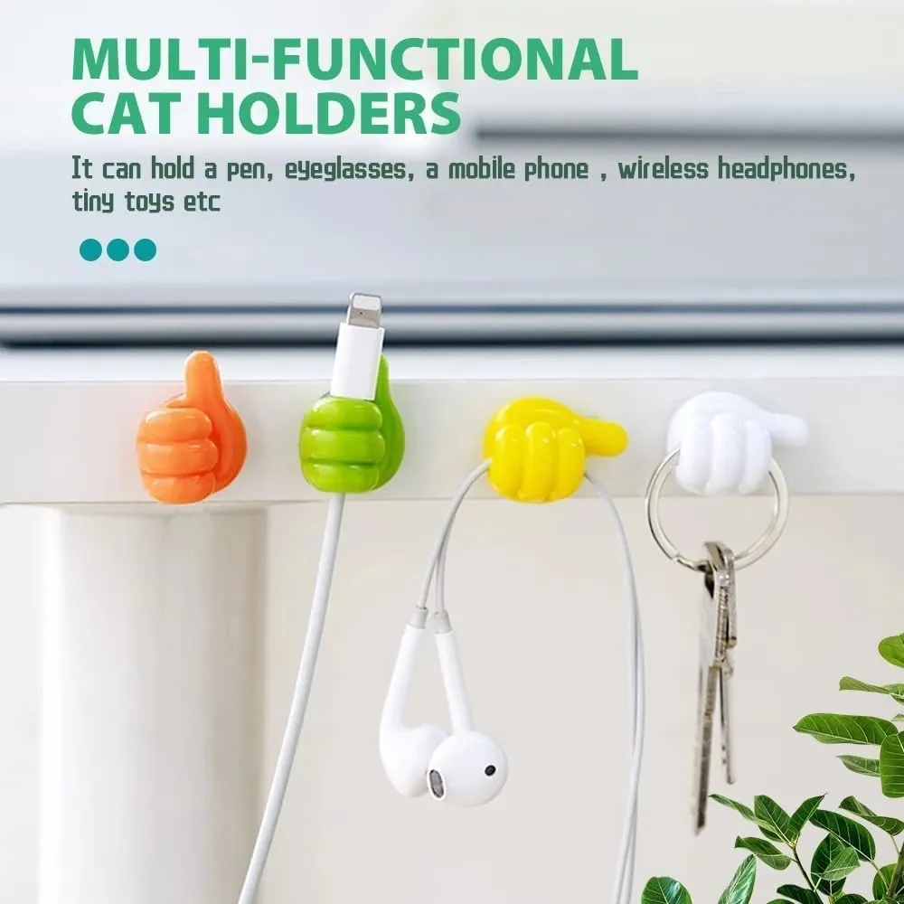 Silicone Thumb Wall Hook Cable - Kitchen Gadgets Holder บทวิจารณ์และราคา