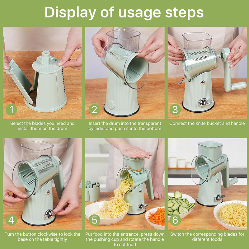 5 in 1 Rotary Cheese Grater wi - Cheese Grater Box บทวิจารณ์และราคา