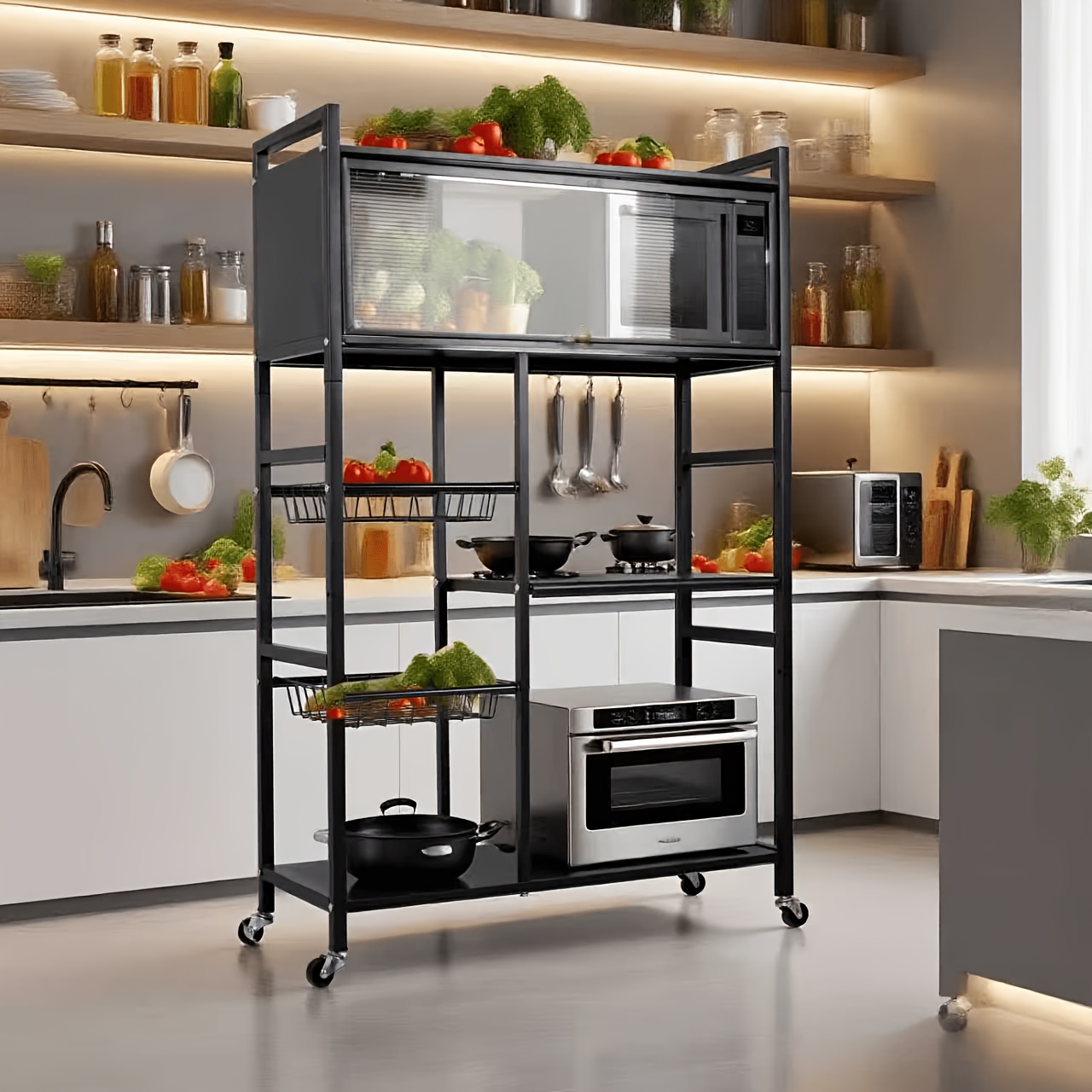 us1pc Movable Storage Rack, Ad - Kitchen Gadgets Organizer บทวิจารณ์และราคา