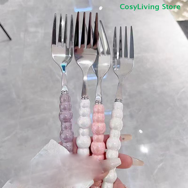 Steak Stainless Steel Fork Pea - Kitchen Gadgets Pasta บทวิจารณ์และราคา