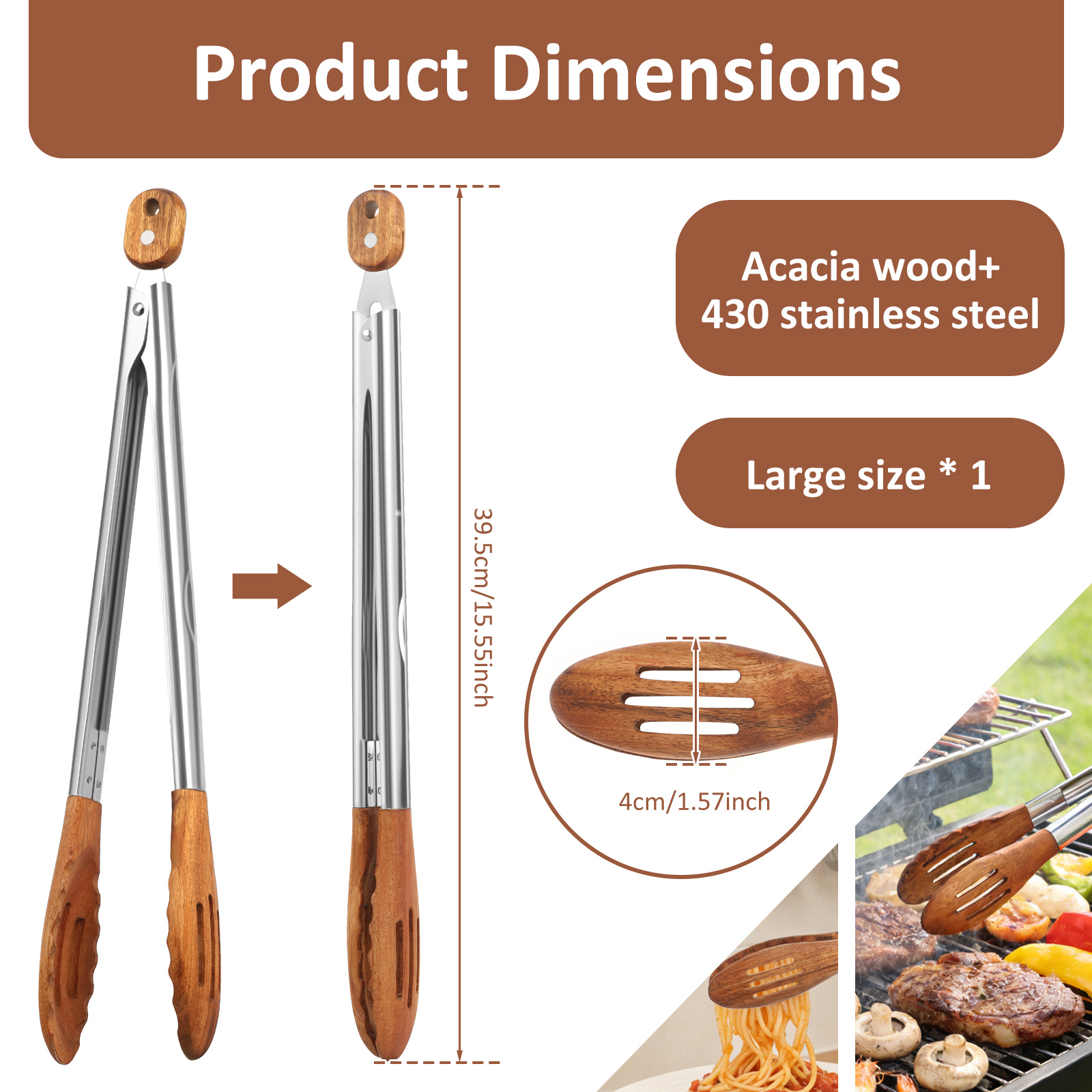 Wooden Kitchen Cooking Tongs B - Kitchen Gadgets Design บทวิจารณ์และราคา
