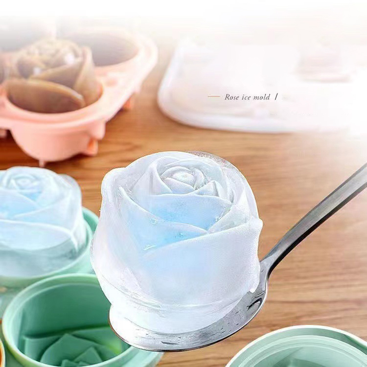 3D Rose Ice Molds 4 Holes Ice  - Kitchen Hanging Gadgets บทวิจารณ์และราคา