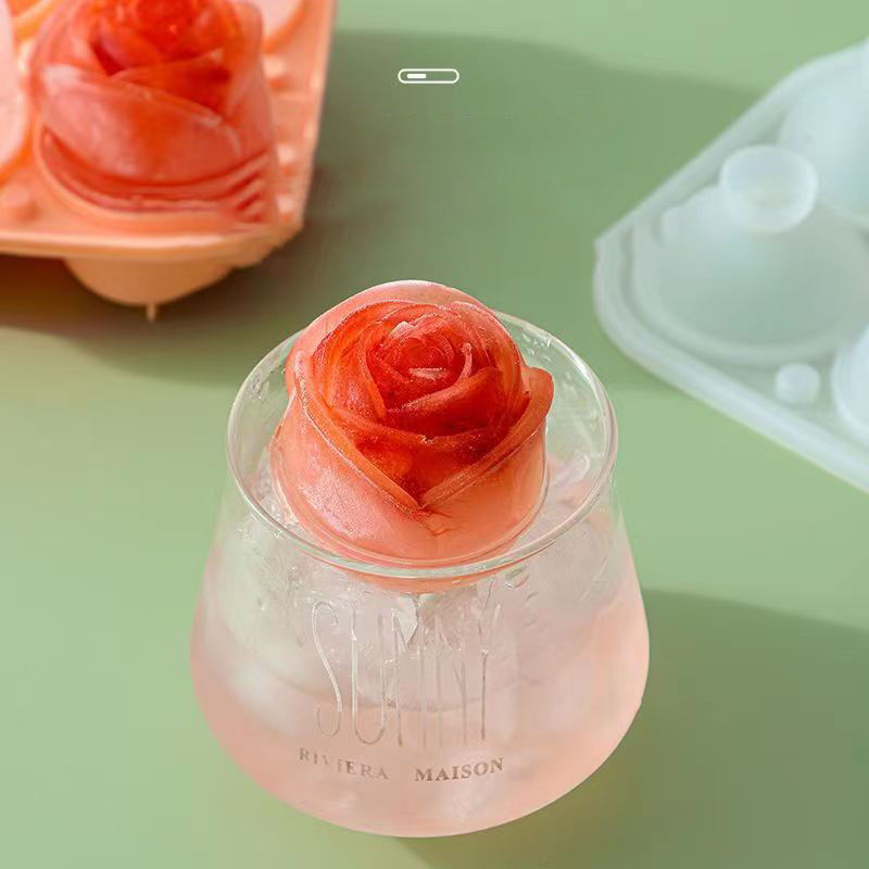 3D Rose Ice Molds 4 Holes Ice  - Kitchen Hanging Gadgets บทวิจารณ์และราคา