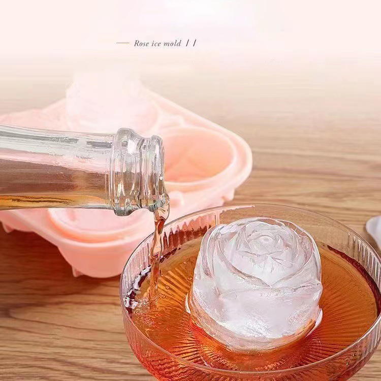 3D Rose Ice Molds 4 Holes Ice  - Kitchen Hanging Gadgets บทวิจารณ์และราคา