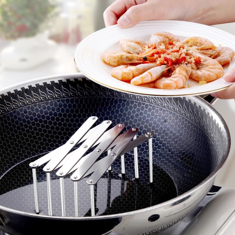 Foldable Stainless Steel Pot L - Kitchen Gadgets Holder บทวิจารณ์และราคา