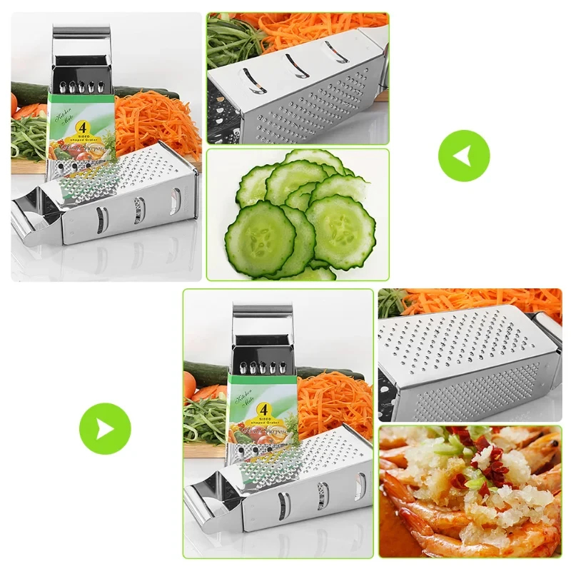 Stainless Steel 4 Sided Blades - Cheese Grater Box บทวิจารณ์และราคา