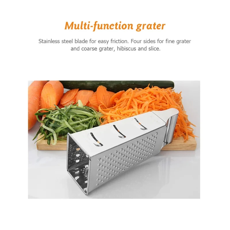 Stainless Steel 4 Sided Blades - Cheese Grater Box บทวิจารณ์และราคา