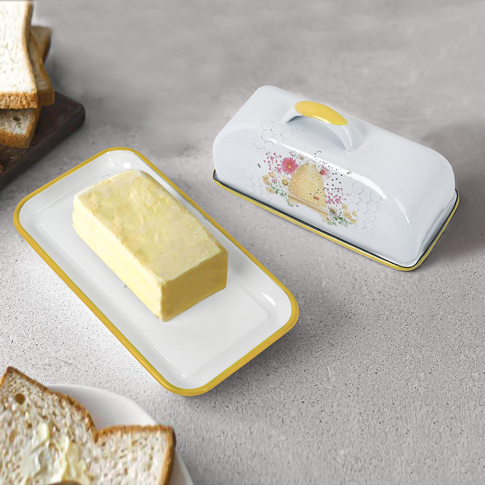 Menschy Enamel Butter Dish Che - Kitchen Gadgets Organizer บทวิจารณ์และราคา