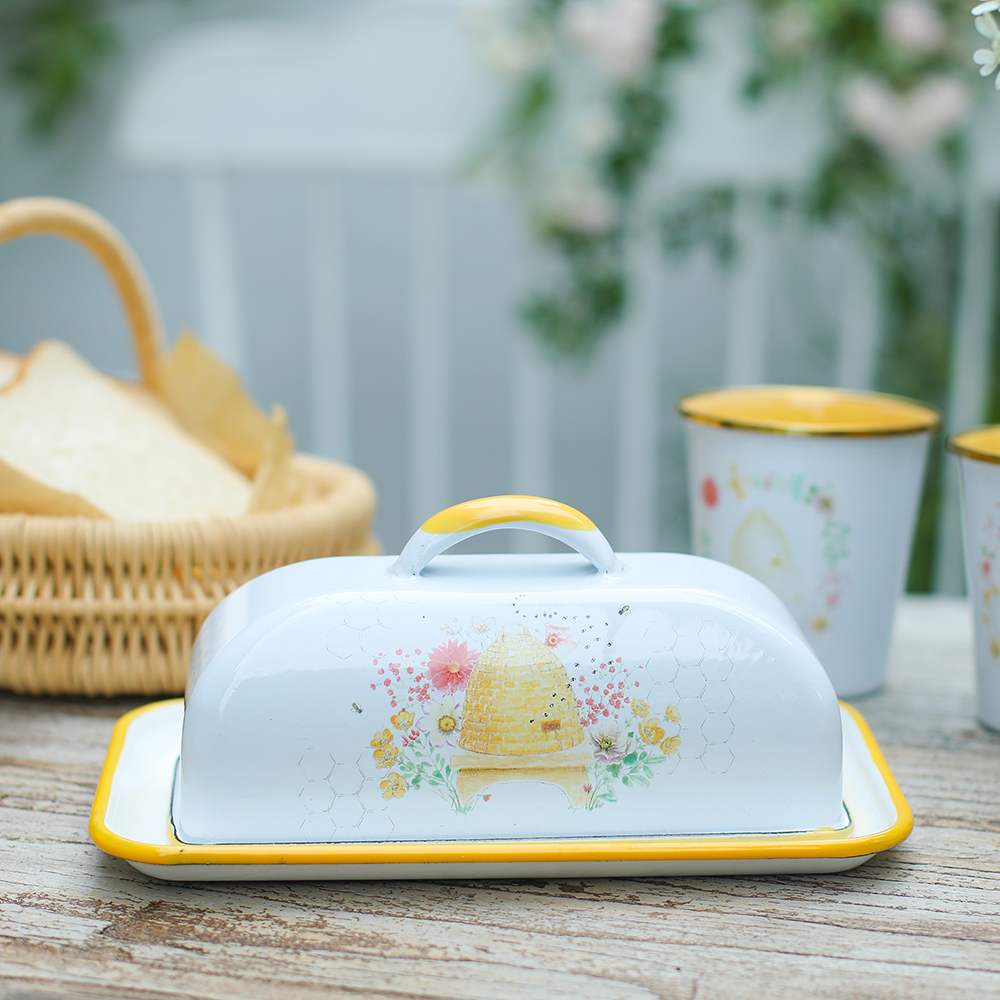 Menschy Enamel Butter Dish Che - Kitchen Gadgets Organizer บทวิจารณ์และราคา
