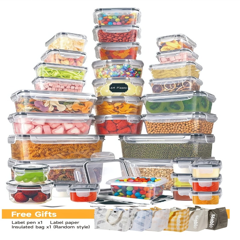 48PCS BPA-Free Food Storage Se - Kitchen Gadgets Organizer บทวิจารณ์และราคา