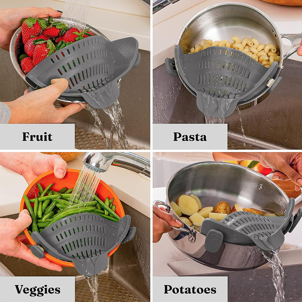 Silicone Kitchen Strainer Clip - Kitchen Gadgets Pasta บทวิจารณ์และราคา